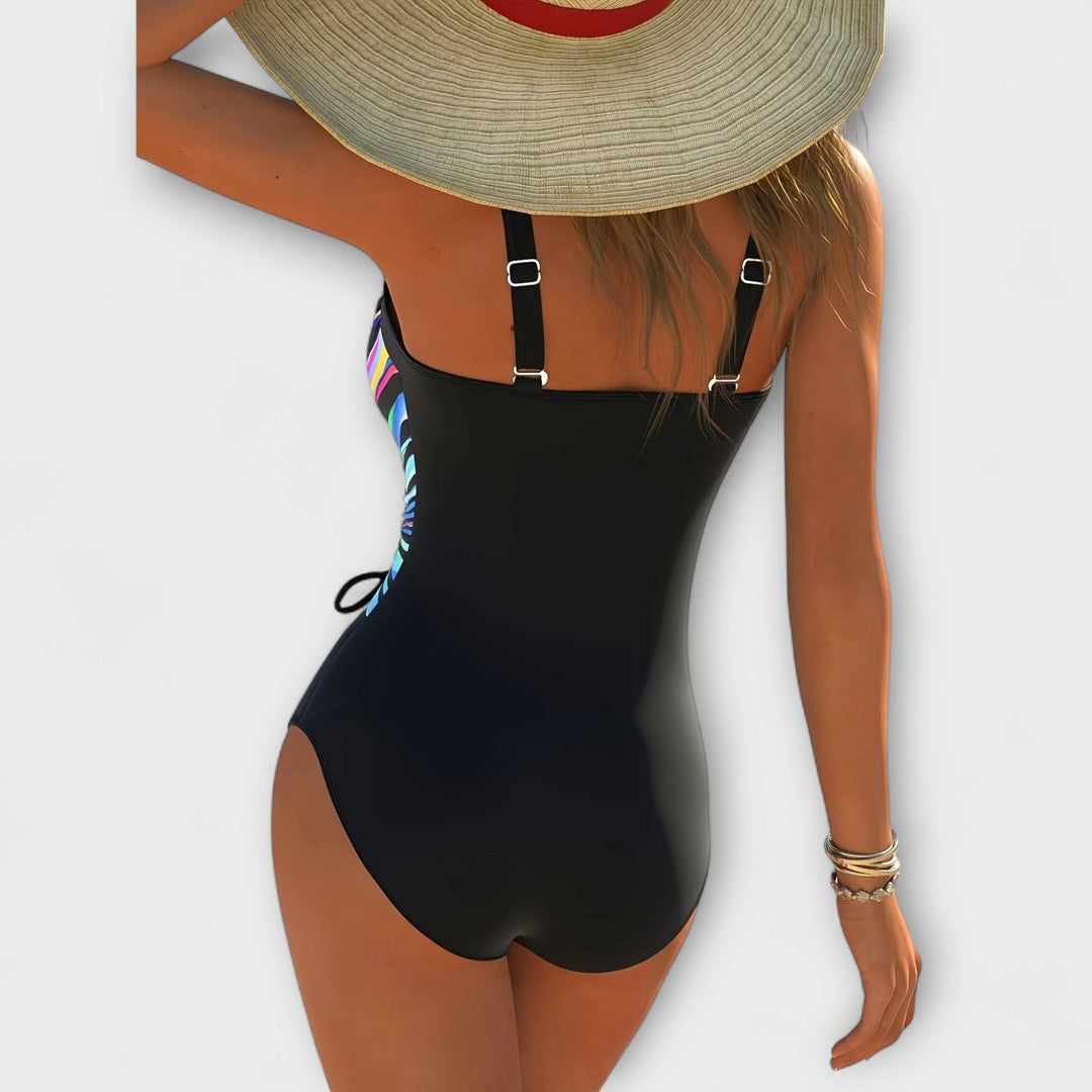 Clara | Elegant and Stretchy Swimsuit with Cross Detail at the Front