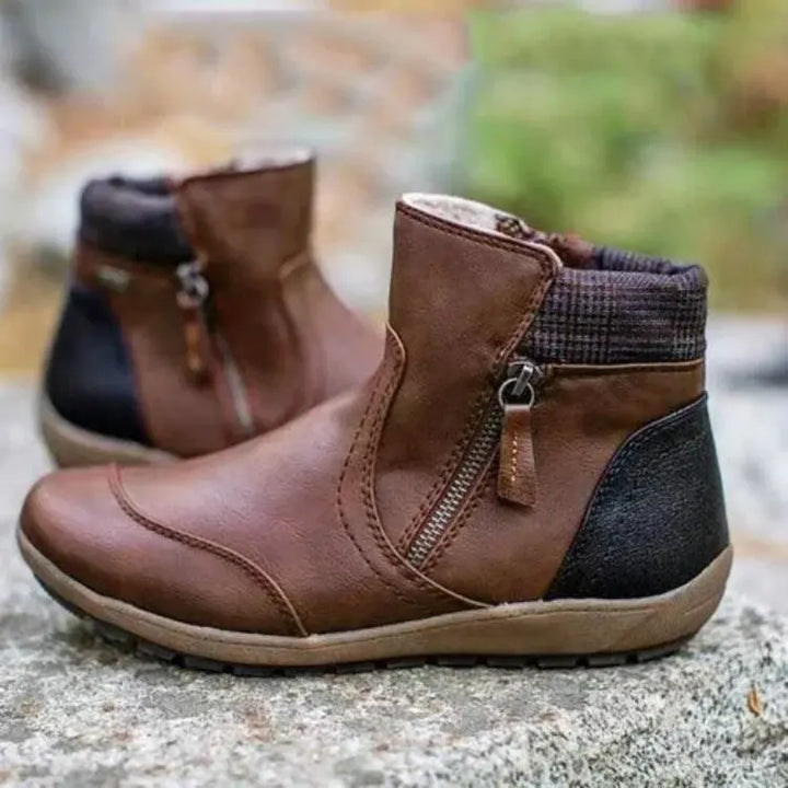 Savanna™ - Retro Waterproof Orthopaedic Zipper Boots