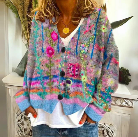 Anesly | Floral Cardigan